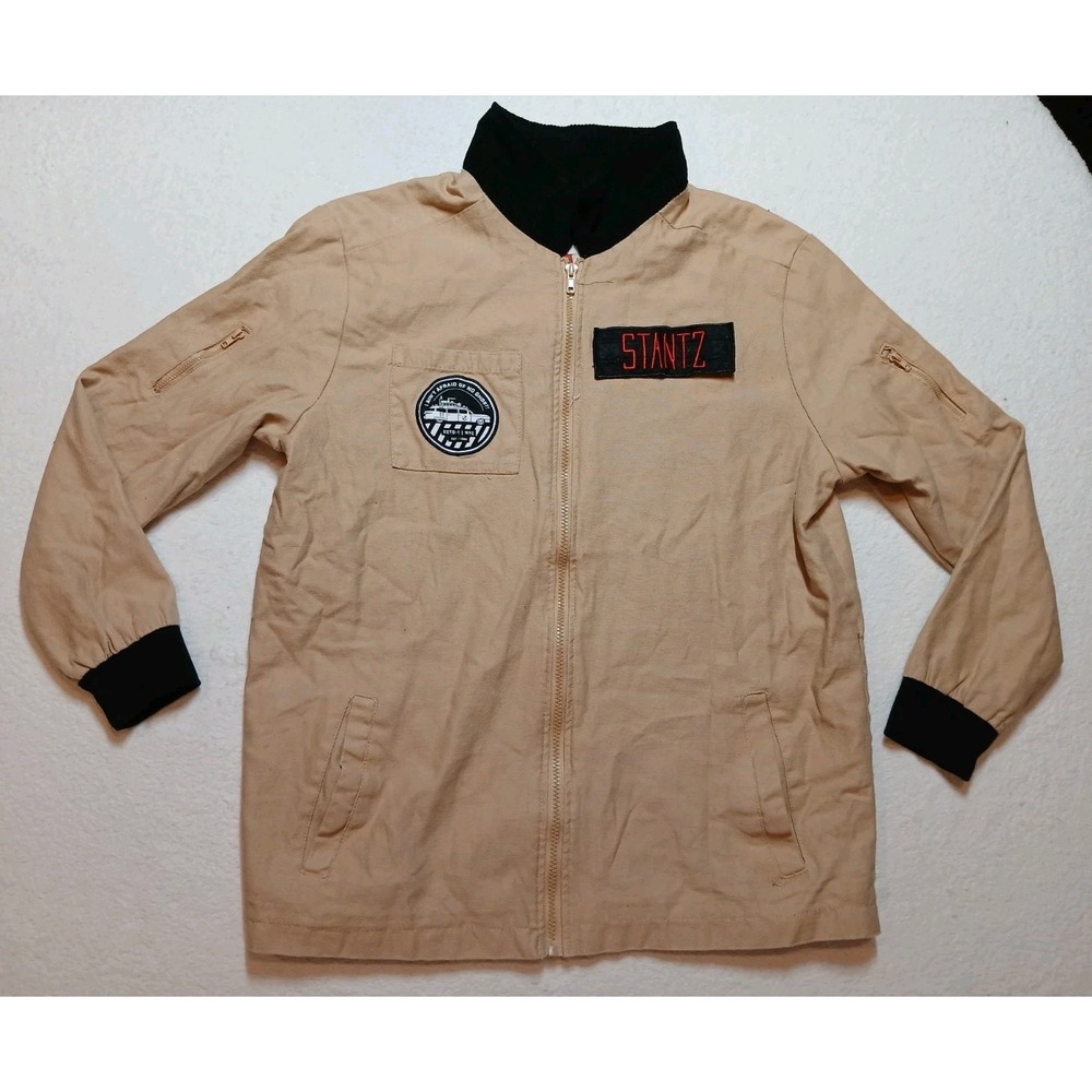 Spirit Halloween Ghostbusters Stantz Tan Flight Bomber Jacket Mens Medium